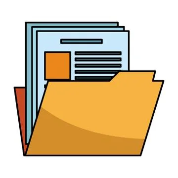 Folder with document symbol 스톡 일러스트