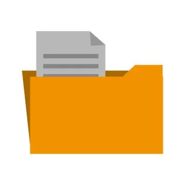 Folder with document symbol 스톡 일러스트
