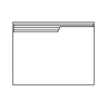 Folder document symbol isolated in black and white 库存插图