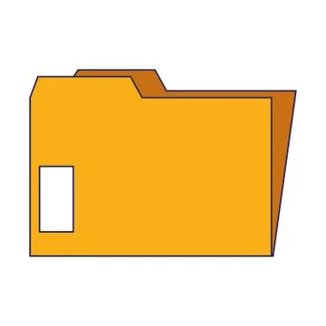 Folder document symbol isolated blue lines 스톡 일러스트