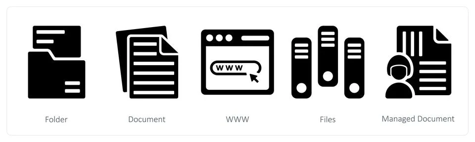 Folder, document, www Stock Illustration