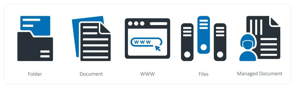 Folder, document, www Stock Illustration