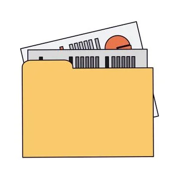 Folder with documents and reports 库存插图