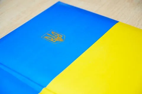 Folder with documents and symbols of Ukraine Stock Photos