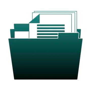 Folder with documents blue lines 库存插图