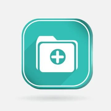 Folder for documents. color square icon Illustrazione stock