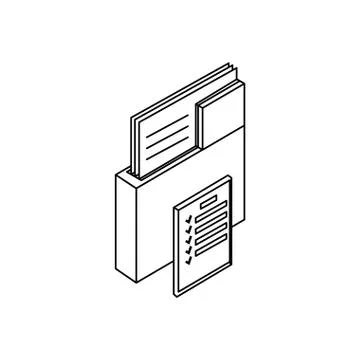 Folder documents data with document Stock Illustration