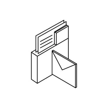 Folder documents data with envelopes mails Stock Illustration