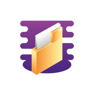 Folder documents data icon Illustrazione stock