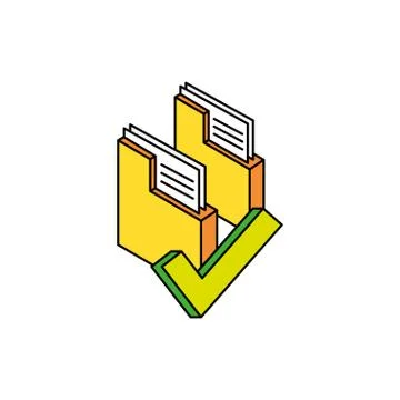 Folder documents data icon 스톡 일러스트