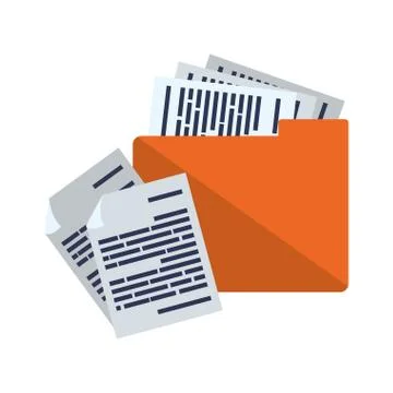 Folder with documents data Illustrazione stock