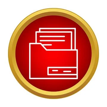Folder with documents icon for data organization Illustrazione stock