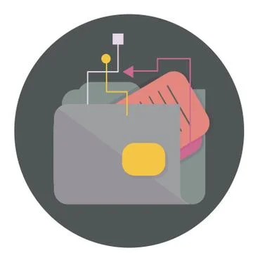 Folder with documents icon Stock-Illustration