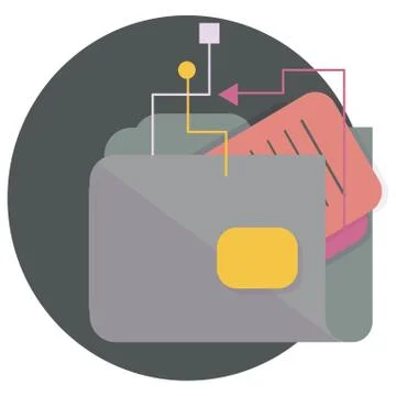 Folder with documents icon Stock Illustration