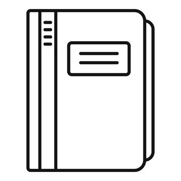 Folder documents icon, outline style Stock Illustration
