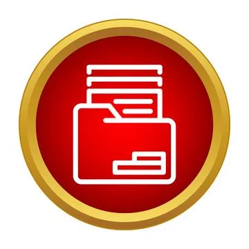 Folder with documents icon showing data management Illustrazione stock