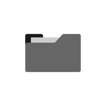 Folder with documents icon. Vector illustration isolated on white background. Stock Illustration