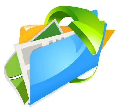 Folder with documents 스톡 일러스트