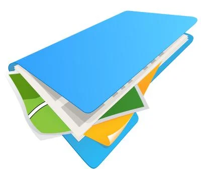 Folder with documents 스톡 일러스트