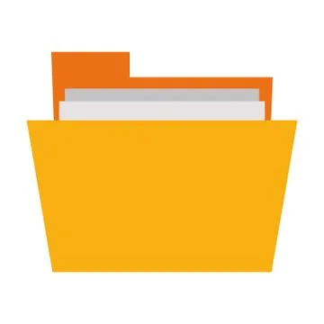 Folder with documents isolated business and office symbol 库存插图