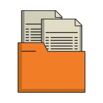 Folder with documents isolated symbol Stockillustratie