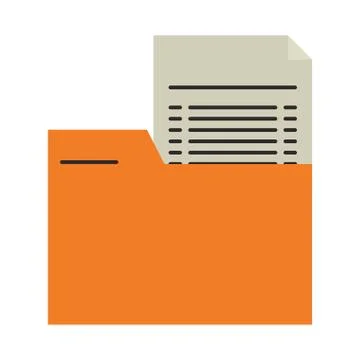 Folder with documents isolated symbol 库存插图