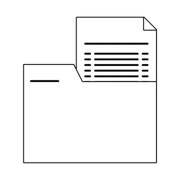 Folder with documents isolated symbol 库存插图