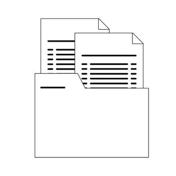Folder with documents isolated symbol イラスト素材