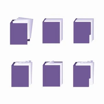 Folder for documents. Office paper documents and file folders. Stock Illustration