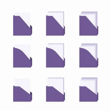 Folder for documents. Office paper documents and file folders. Stock Illustration