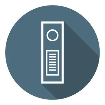 Folder for Documents. Outline Flat Icon. File Protection. Vector illustration. Illustrazione stock