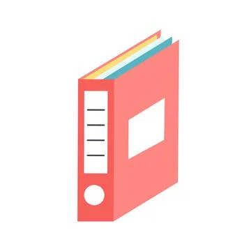 Folder with documents on white background. Paper case archive for document .. Stockillustratie