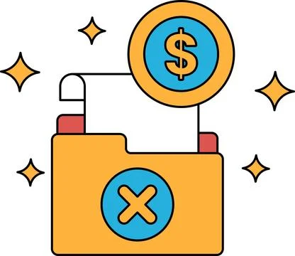 A folder with a dollar sign on it Illustrazione stock
