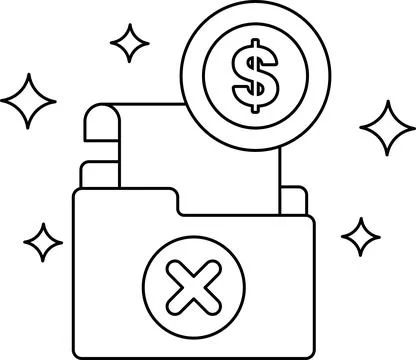 A folder with a dollar sign on it 스톡 일러스트