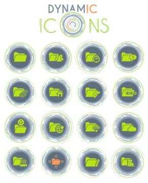 Folder dynamic icons Stock Illustration