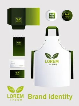 Folder for elements of brand identity in companies Stock Illustration