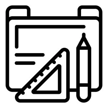 Folder engineer tool icon outline vector. Industry work Stock Illustration