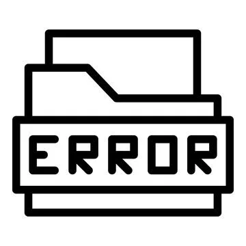 Folder error icon outline vector. Website code Stock Illustration