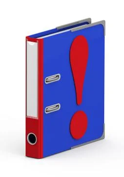 Folder with exclamation point 库存插图