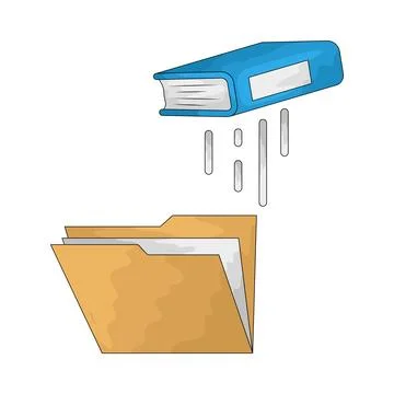 Folder extraction illustration Illustrazione stock