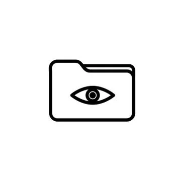 Folder eye network icon. Outline folder eye network vector icon for web desig 스톡 일러스트