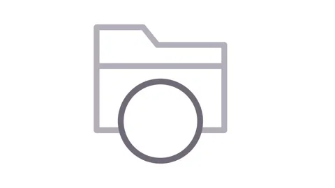 A folder featuring a prominent play button, symbolizing multimedia content .. Stock Footage 334834161