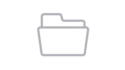 A folder featuring a prominent play button, suggesting multimedia content o.. Stock Footage 334834179