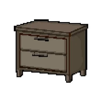 Folder file cabinet pixel art vector illustration Stock Illustration