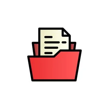Folder, file color gradient vector icon Stock Illustration