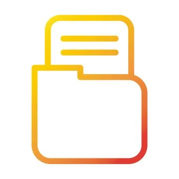 Folder file data internet web technology interface gradient style icon Stock Illustration