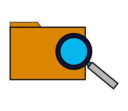 Folder file data magnifying glass Stockillustratie