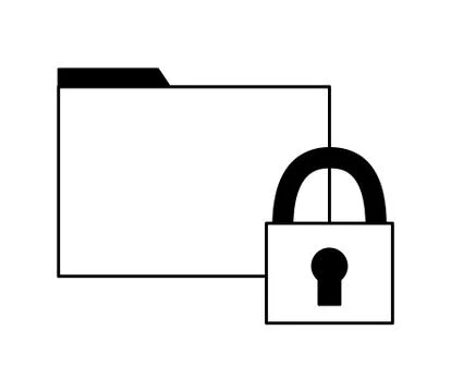Folder file data security 스톡 일러스트
