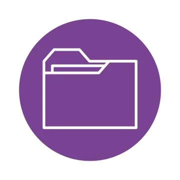 Folder file document block style icon Stock Illustration