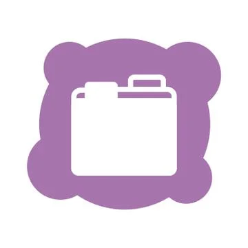 Folder file document block style icon Stock Illustration